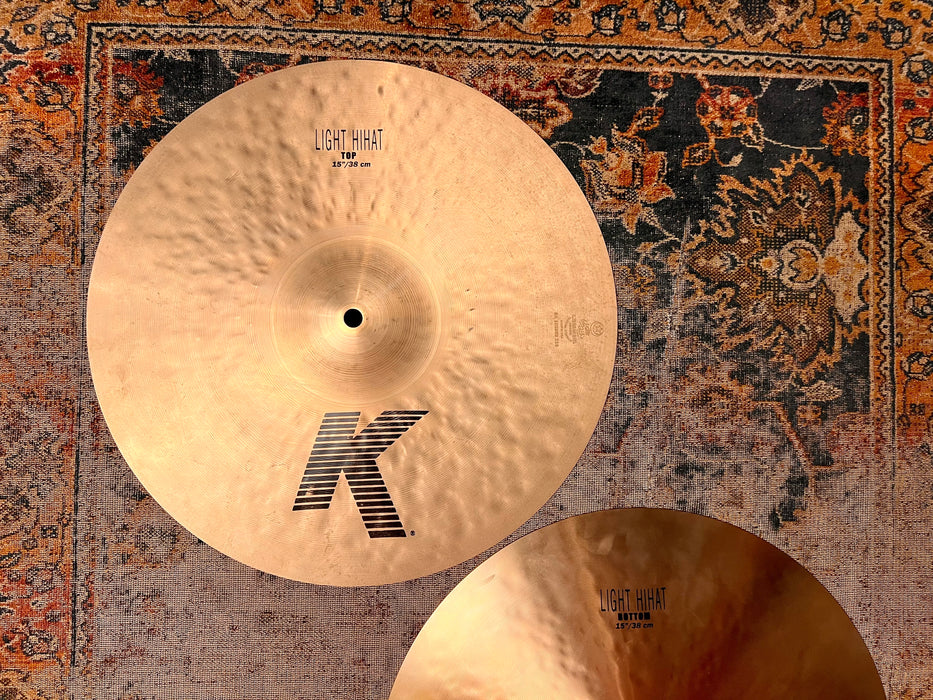 Zildjian K LIGHT Hihats 15” 1096 1355 g DARK Clean CRISP! Versatile! DON’T PAY $600!