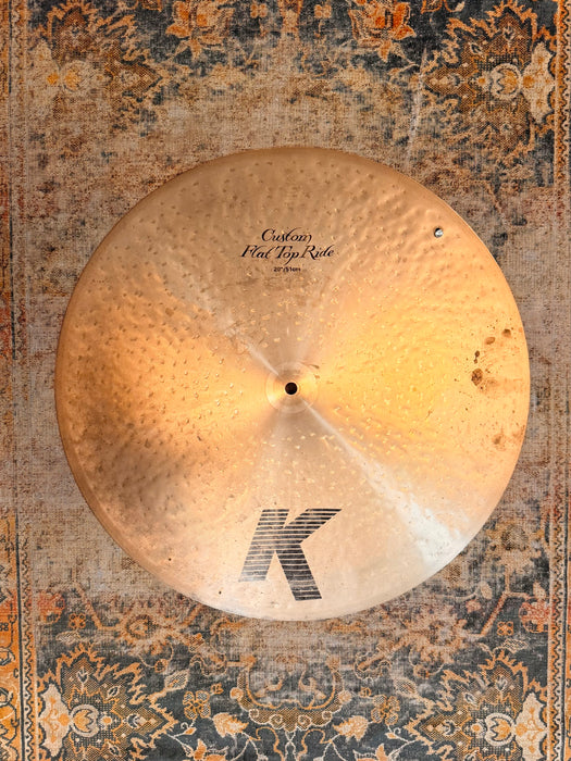 Zildjian K CUSTOM FLAT Ride 20” SMOOTH DARK Controlled & Mellow Sizzle 2314 g TIGHT CLEAN Definition