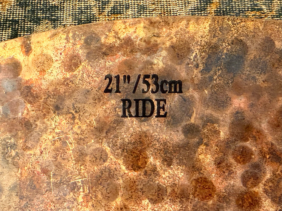 DARK THIN TURK Vibe Istanbul Mehmet Origin Dark 21” Ride 2112 g Amazing CRASH! Raw Unlathed Stunning!