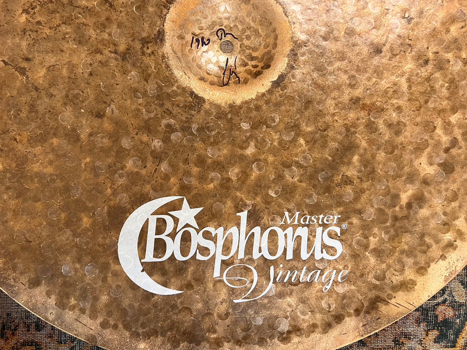 SMOOTH PAPERY LIGHT BOSPHORUS MASTERS VINTAGE 22” Ride Sizzle 1980 g Raw UNLATHED