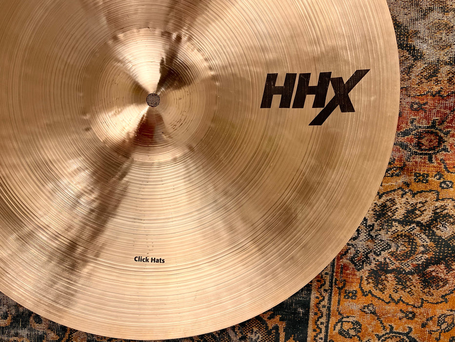 RARE Custom 17” Sabian HHX CLICK HATS Hihats YES!! 17s”!  1624 1998 g PERFECT! Unique! Massive!