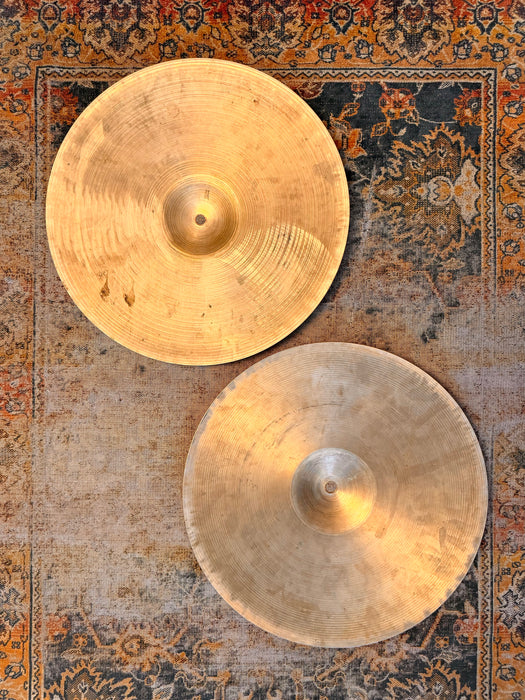 1960s Vintage Zildjian 15” Hihats THIN 1015 1125 g PERFECT RINGO Light and Smooth