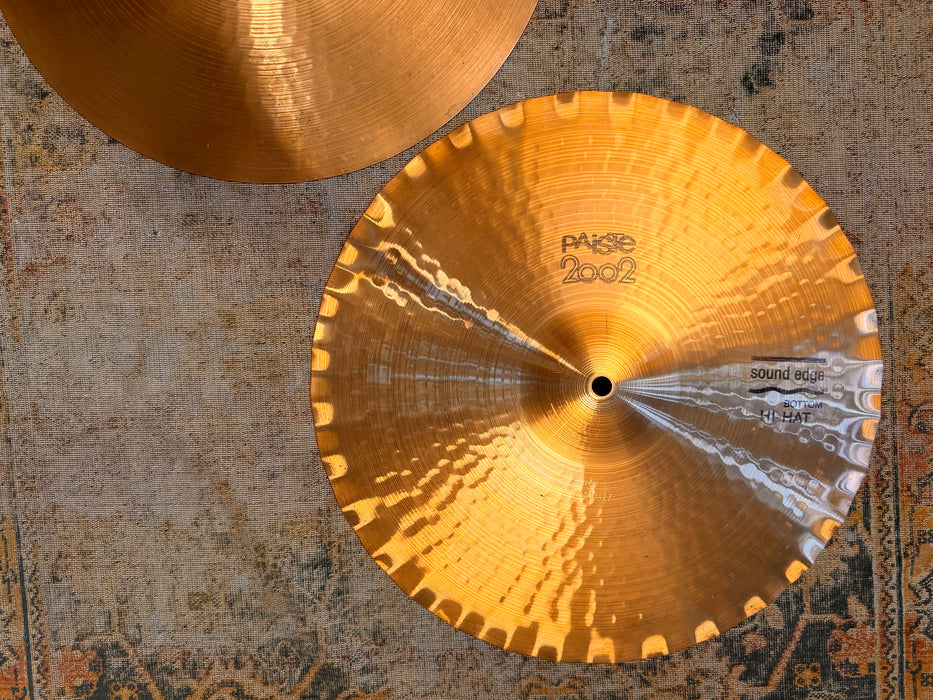 RARE Paiste 2002 BLACK LABEL 15” SOUND EDGE Hihats 1107 1193 g BEAUTIFUL! ICONIC TONE!