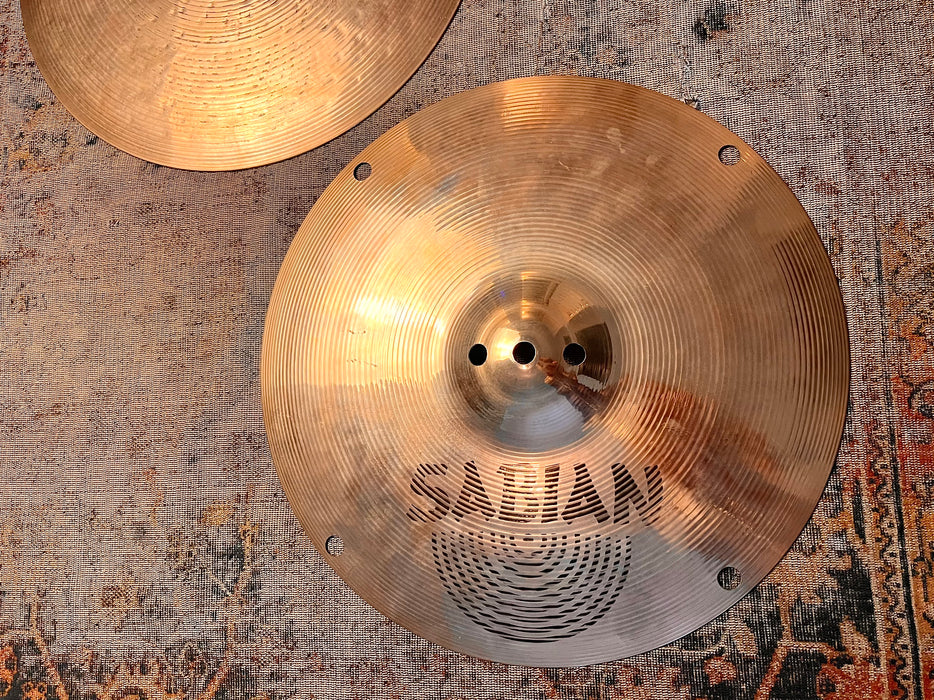 ULTRA RARE Sabian HARVEY MASON HH EQ Hihats 14” FLAT TOP 1472 1466 g BRILLIANT FINISH! Crisp!