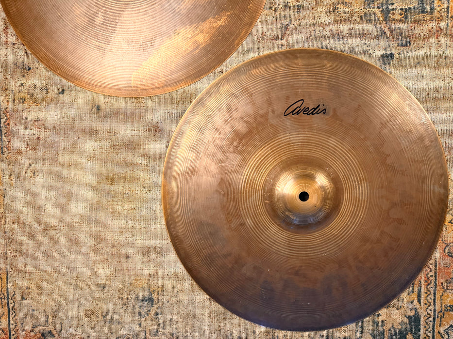 Zildjian AVEDIS Series 15” Hihats 1128 1422 g HUGE SMOOTH Controlled Tone! Hard To Find Discontinued!