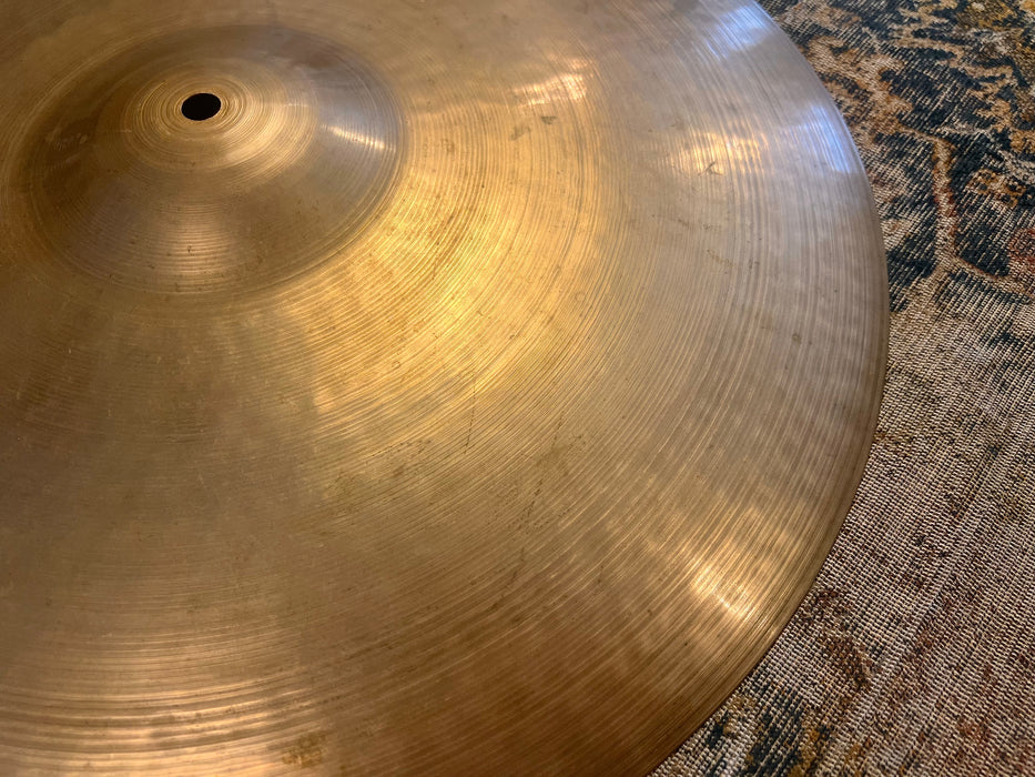Rare DARK SEMI-DRY Vintage Zildjian EARLY 1950s Block Stamp 18” Ride 1582 g