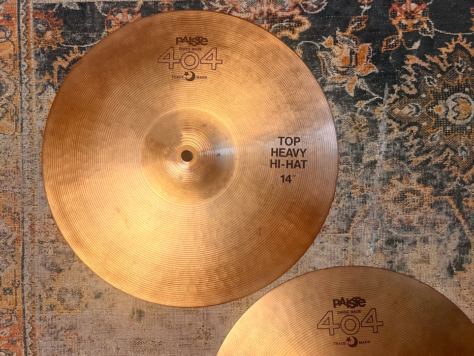 Light THIN PAISTE 404 14” Heavy Hi Hats 798 1010 g Very Responsive Whispy!
