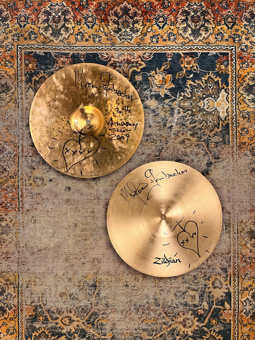PAT BENATAR 30th ANNIVERSARY Zildjian EFX # 1 Over Oriental Trash Hats 12” Hihats SIGNED 682 790 g