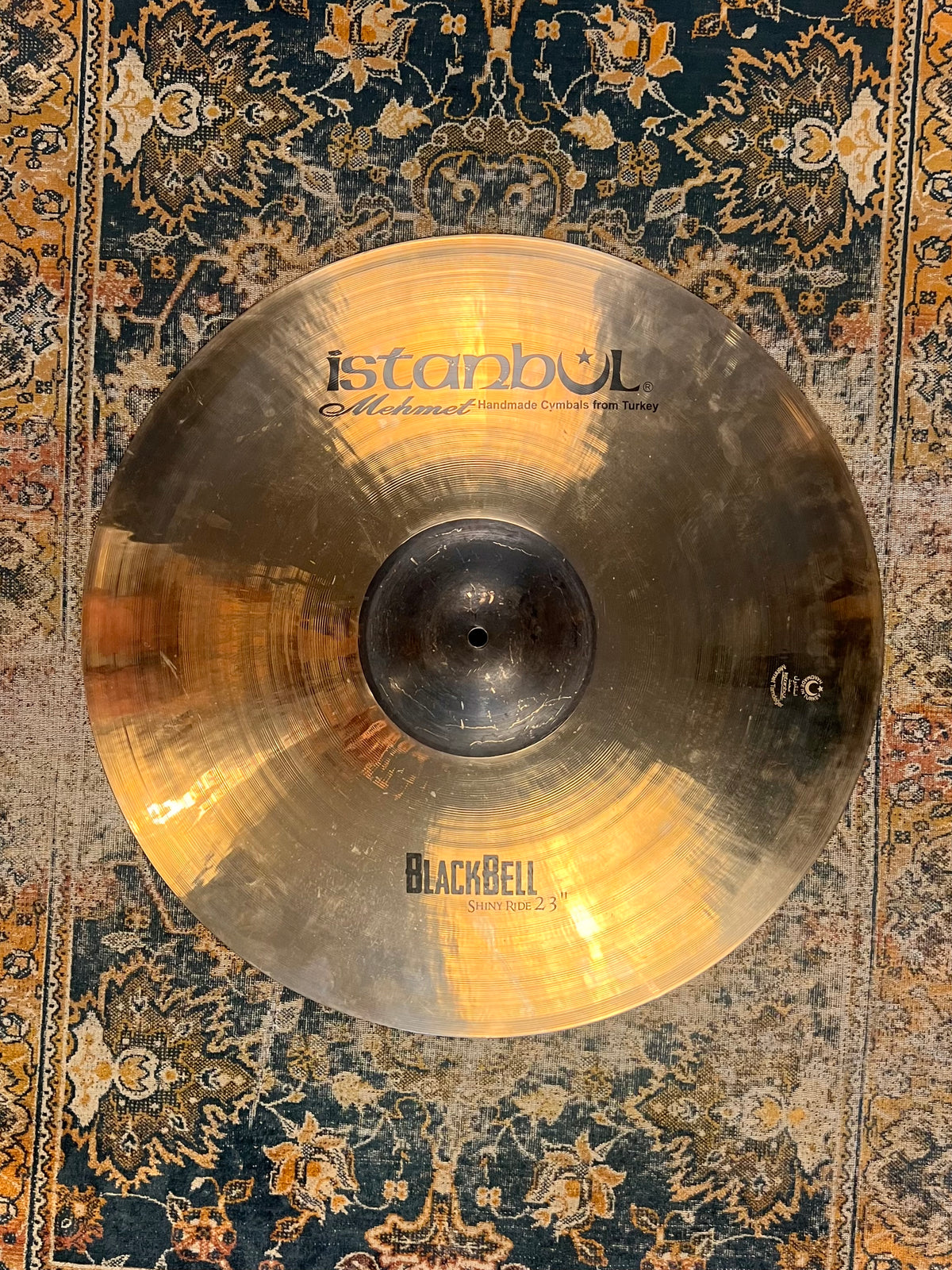 Rare 23” ISTANBUL Mehmet BLACK BELL Ride 3671 g DARK IMMACULATE Raw Be —  Hazelshould Drums + Cymbals