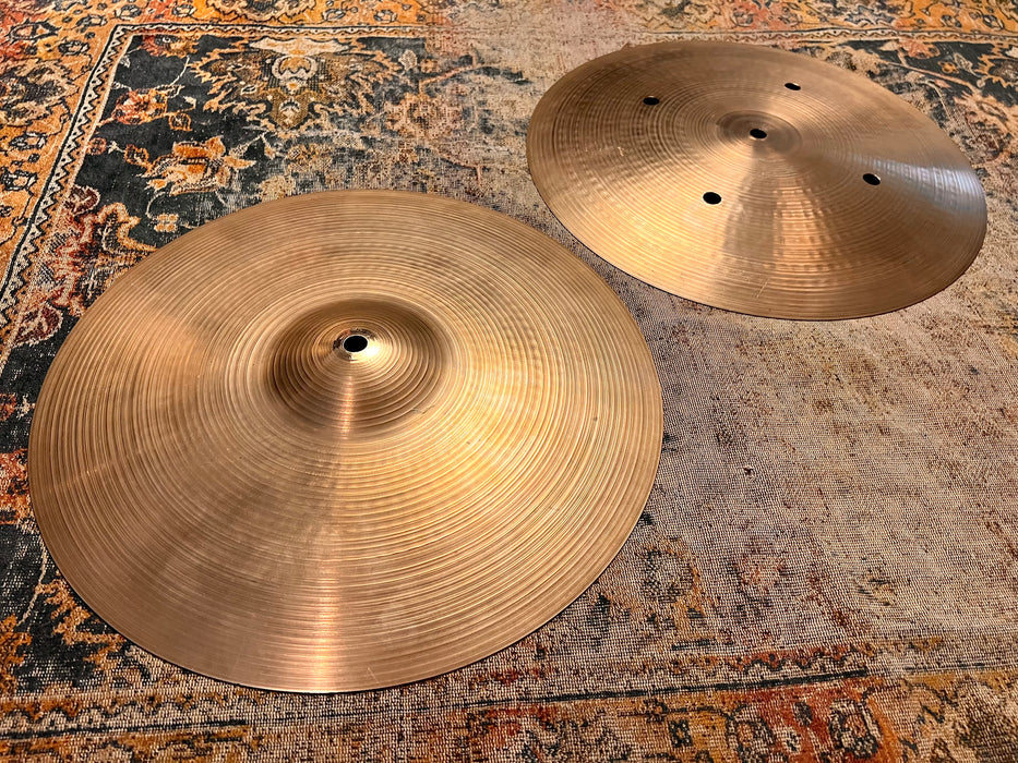 Vintage 1970s Zildjian QUICK BEAT 14” Hihats 1232 1354 g ULTRA CRISP! Classic VINNIE COLAIUTA