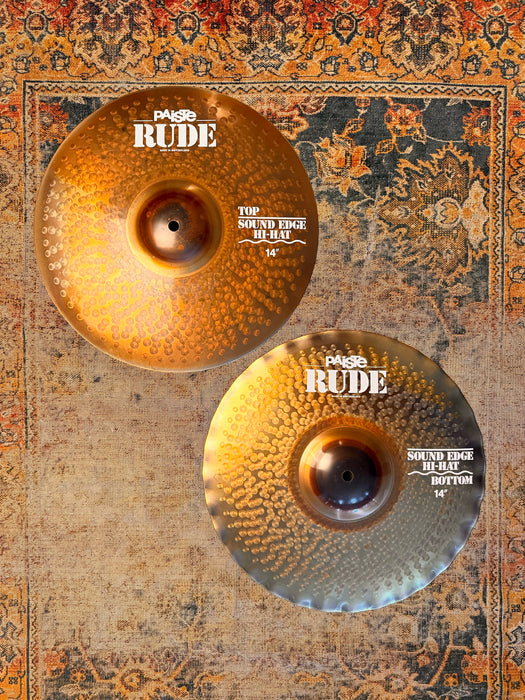 Paiste RUDE SOUND EDGE 14” Hihats IMMACULATE Condition! 880 1132 g DON’T PAY $550 FOR A GUESS