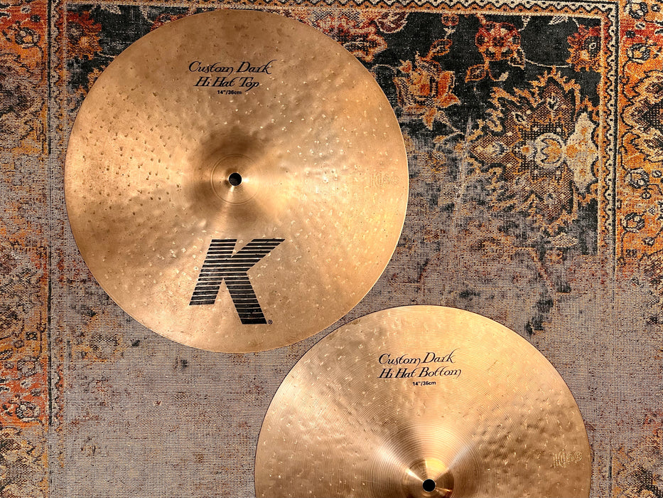 Zildjian K CUSTOM DARK 14” Hihats 1066 1374 g CRISP DARK CLEAN! WHY PLAY $630!!