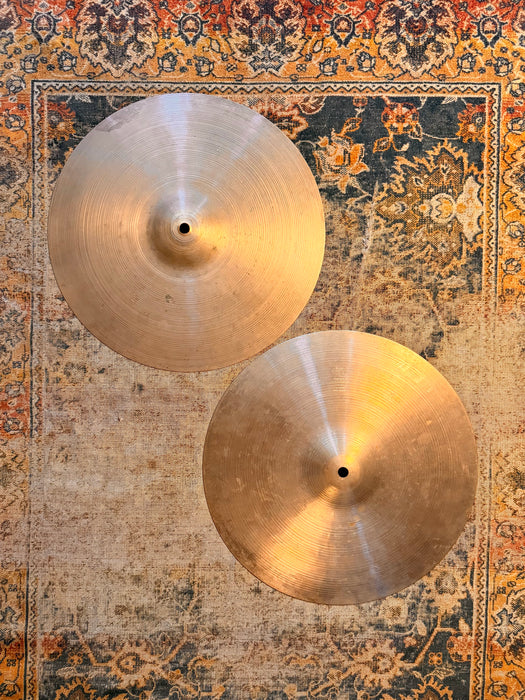Vintage Zildjian 1960s New Beat Hihats 14” Only 820 1294 g SMOOTH Iconic Tone! EARLY NEW BEATS
