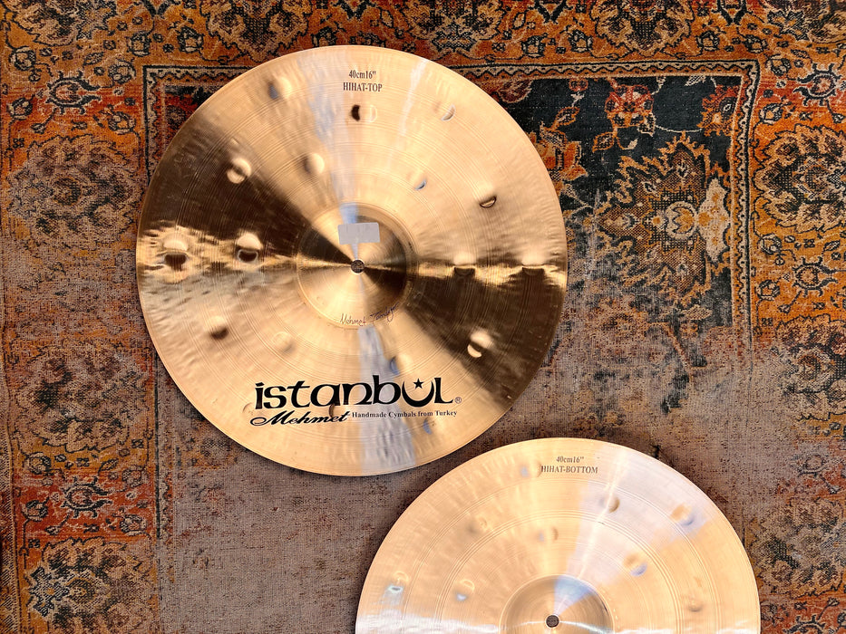 Massive Dark Huge DUO ISTANBUL Mehmet Hamer Hihats 16” 1227 1388 g PERFECT! Don’t Pay $680!