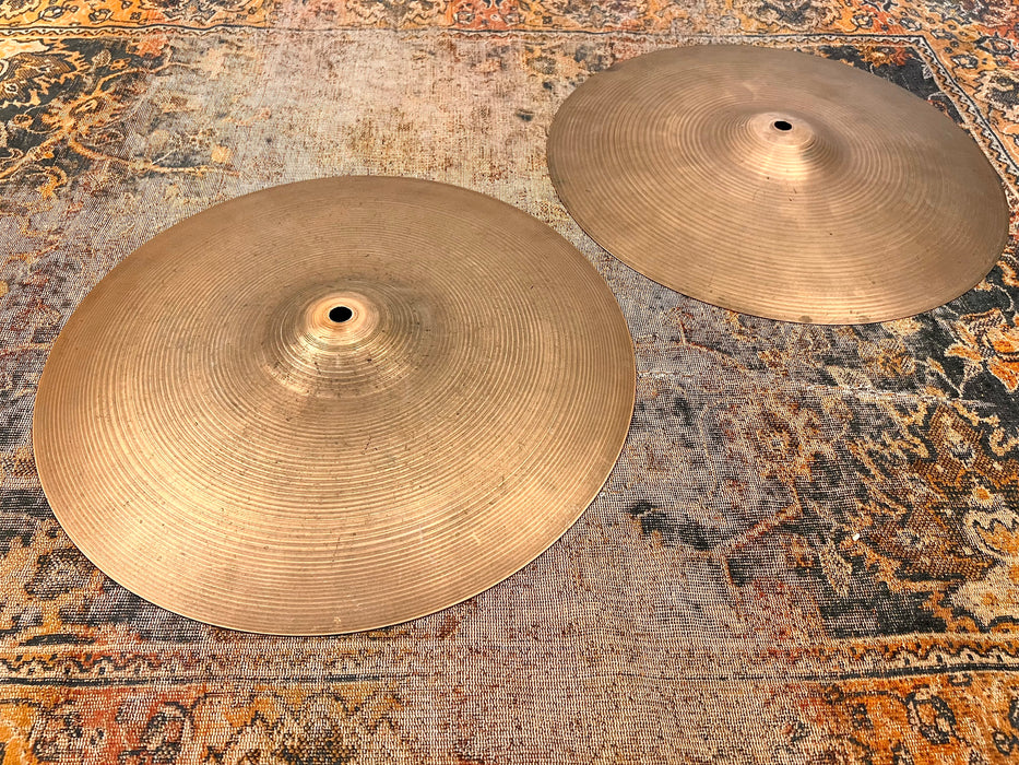 Vintage Zildjian New Beat 14” Hihats 884 1330 g SOUND AMAZING Dry Complex! Classic Sound!
