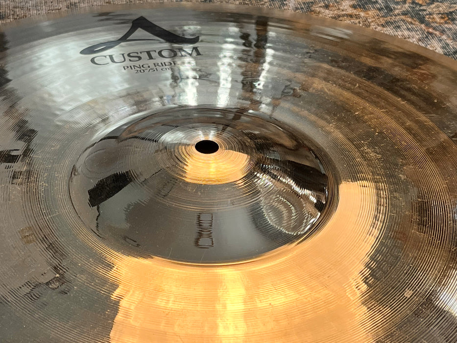 Zildjian A CUSTOM PING RIDE 20” BRILLIANT 2738 g Looks PERFECT! Ultra CLEAN! DON’T PAY $404!