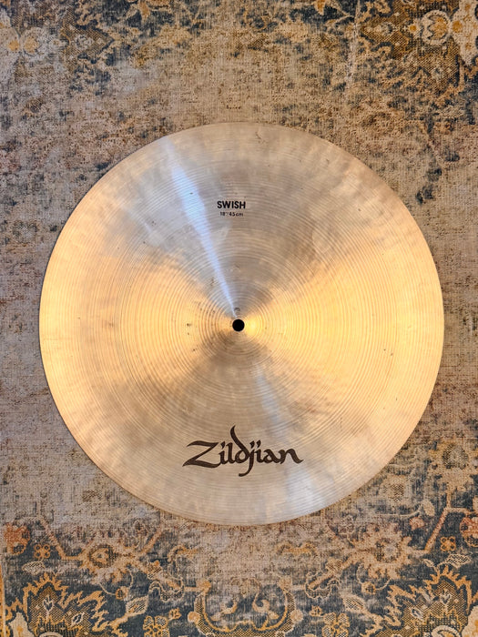 Rare Vintage Zildjian FACTORY SWISH China 18” Unique Exotic Mellow Tone 1306 g CLEAN