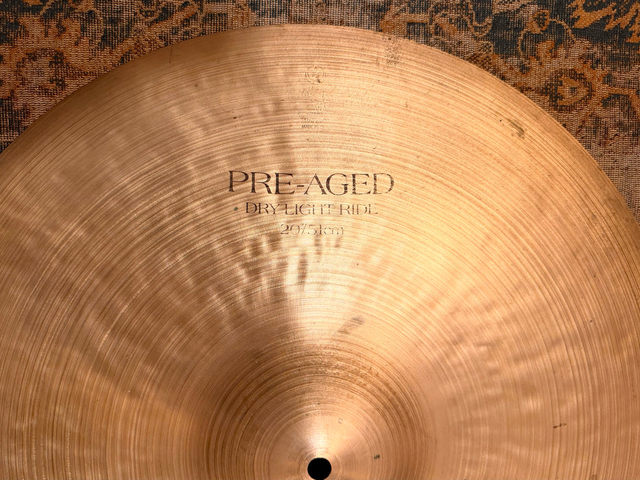 Zildjian K PRE AGED DRY LIGHT Ride 20” EARLY THINNER Model Only 2033 g CRASHABLE! Versatile