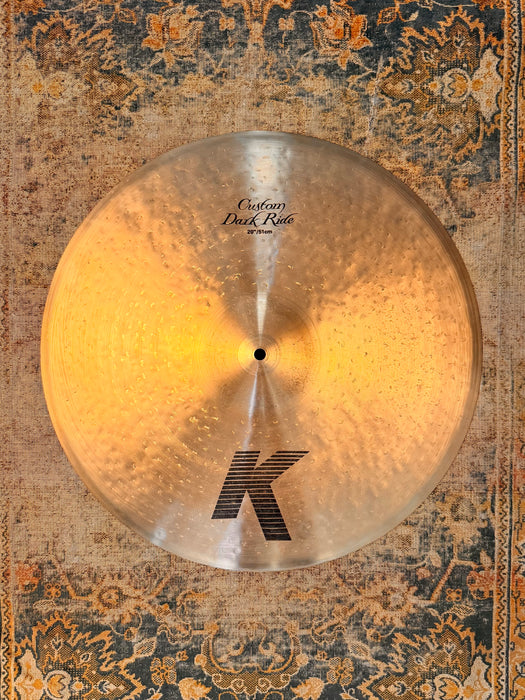 Zildjian K CUSTOM DARK Ride 20” 2114 g CRASHABLE THINNER ONE! Versatile! Don’t Pay $530 for a guess!