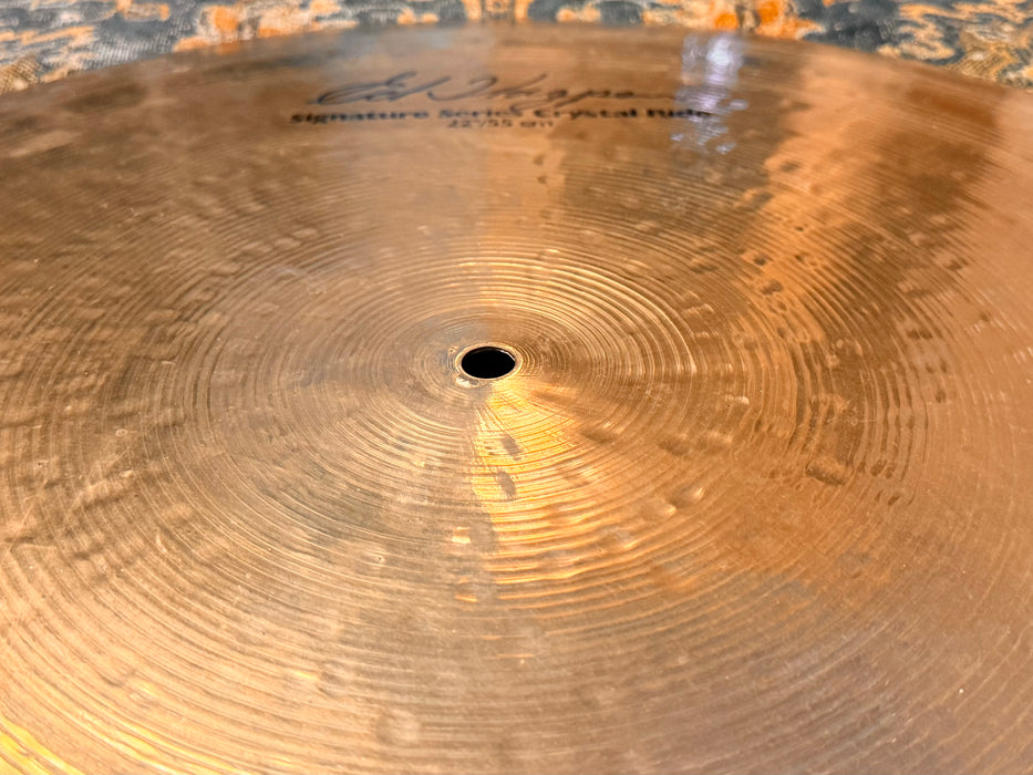 RARE Sabian ED THIGPEN Signature 22” CRYSTAL FLAT RIDE In Brilliant! Ultra Dark! Beautiful! 2926 g