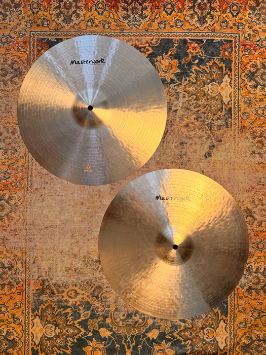 RARE GIANT MASTERWORK JAZZ MASTER 17" PAPER-THIN Hihats 1032 1128 g HUGE Crashable