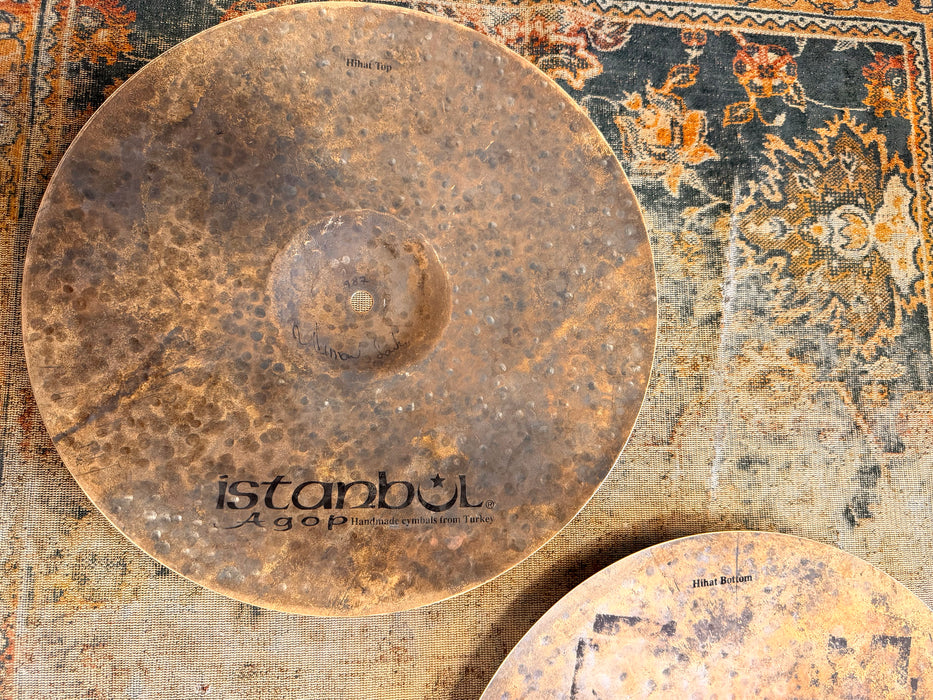 ISTANBUL AGOP TURK 14” Hihats DARK RAW UNLATHED 987 1108 g Organic Look And Tone