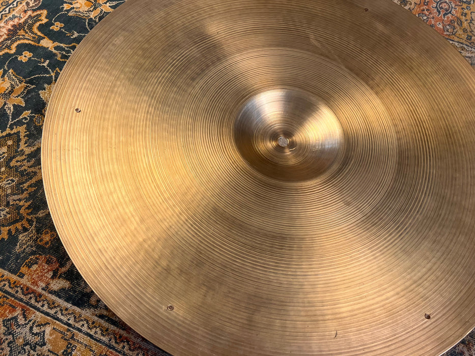 Glorious Vintage 1950s Zildjian BLOCK STAMP 22” Ride Sizzle 2564 g Amazing