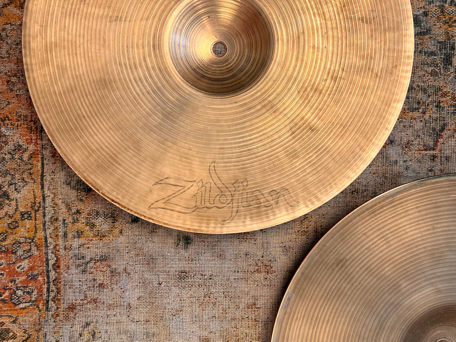 CRISP CLEAN Sounding Vintage 1970s Zildjian New Beat 14” Hihats 1094 1472 g