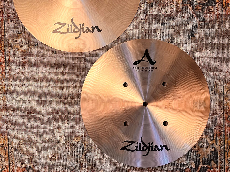 Zildjian QUICK BEAT 14” Hihats SUPER CLEAN! 1082 1370 g ULTRA CRISP! Studio Darlings! Don’t Pay $520!!