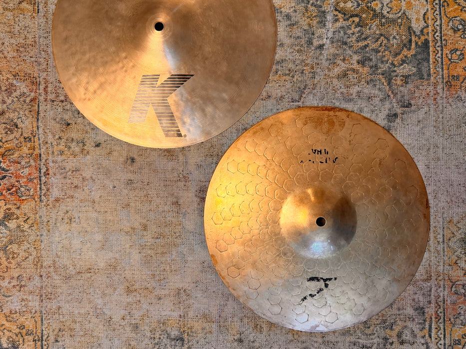 ULTRA CRISP Zildjian K/Z COMBO 13" Hihats 792 1498 g SEMI DRY SEMI DARK Don’t Pay $500!