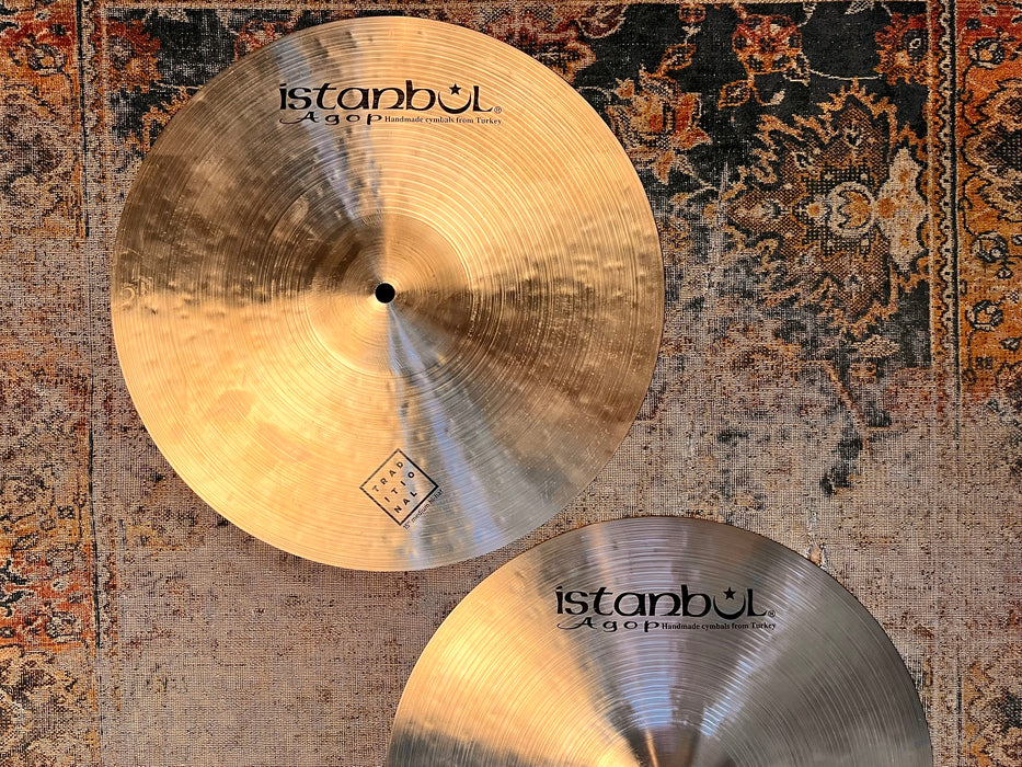 ISTANBUL AGOP 15” TRADITIONAL Hihats ULTRA WARM & SMOOTH Stunning! Perfect! 1162 1332 g