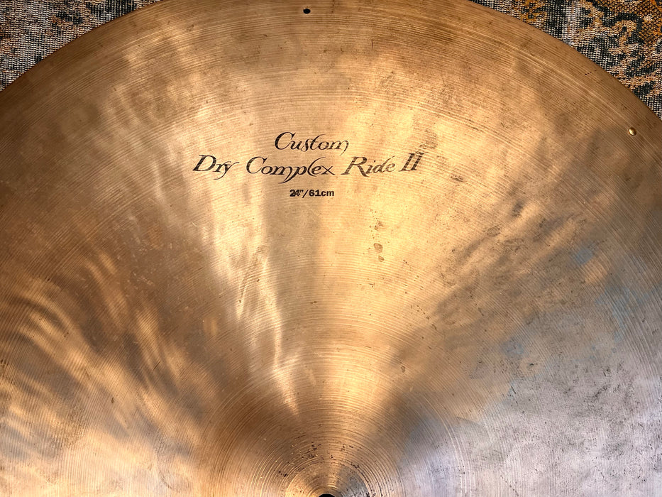 SIGNED BY BILL STEWART Zildjian BILL STEWART 24” K CUSTOM DRY COMPLEX Ride 2958 g Collectible