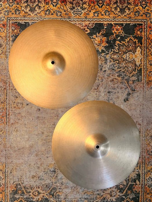 Vintage Zildjian 1960s PAPER THIN 15” Hihats 954 970 g Gorgeous LIGHT AIRY DRY Tone! RINGO 15s!
