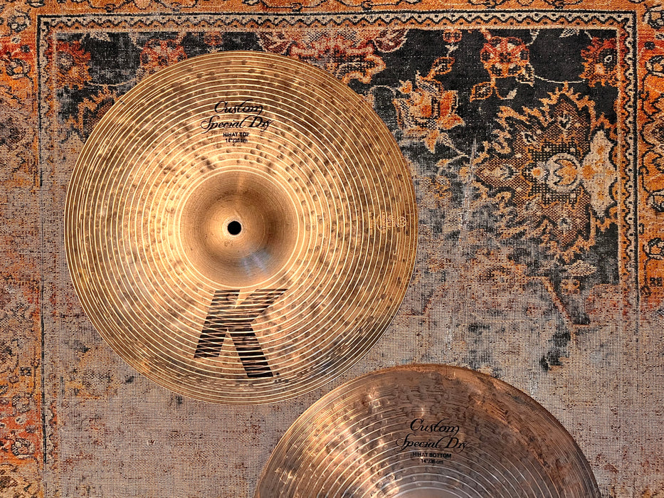 Zildjian K Custom SPECIAL DRY Hihats 14” 916 1366 g IMMACULATE! Great Sounding Pair! Don’t Pay $630