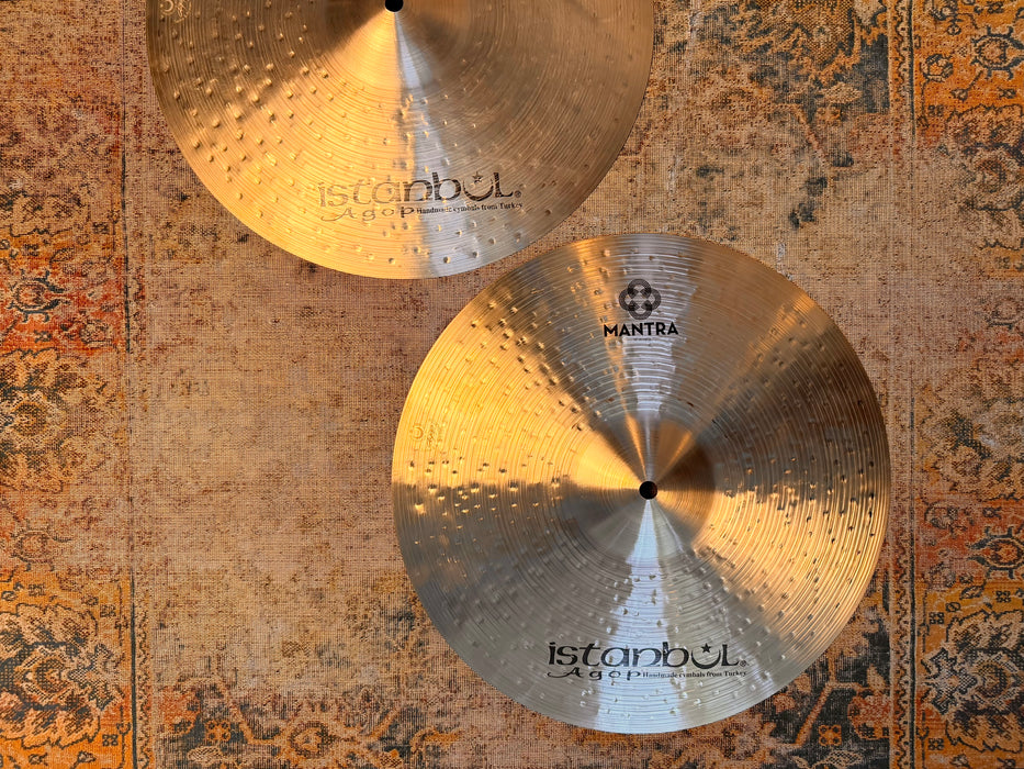 Istanbul AGOP MANTRA 15” Hihats IMMACULATE Shape! COMPLEX Light 15s”! 972 1154 g Harder To Find!