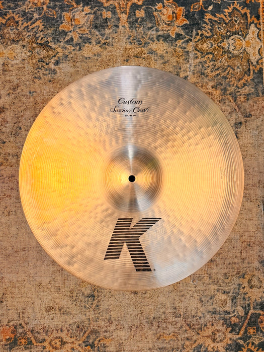 DISCONTINUED Zildjian K Custom SESSION Crash 18” CLEAN! 1430 g Fantastic DARK & SMOOTH Crash!