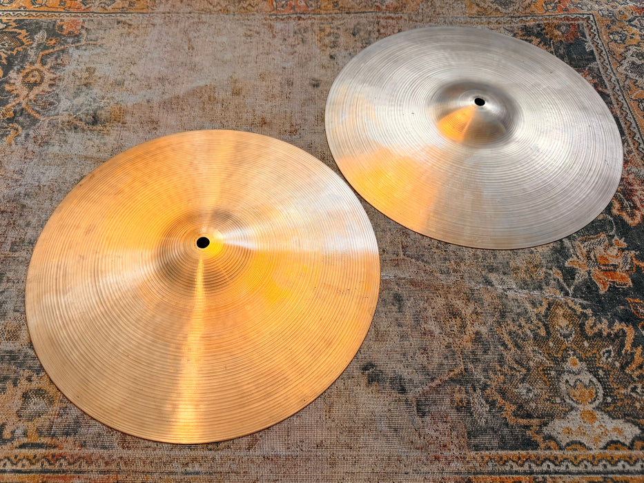 THIN TOP Vintage Zildjian New Beat 14” Hihats ONLY 786 Over 1228 g Light Complex Amazing