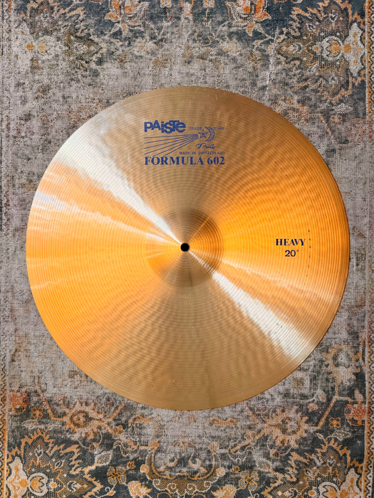 Vintage Paiste BLUE LABEL 602 HEAVY Ride 20” 2518 g SUPER CLEAN LOOK! SUPER CLEAN TONE!