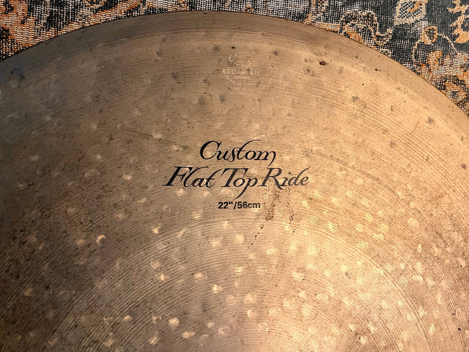 Zildjian 22” K Custom FLAT RIDE Rare Discontinued! 2590 g DRIER DARK Tight Definition! Controlled!