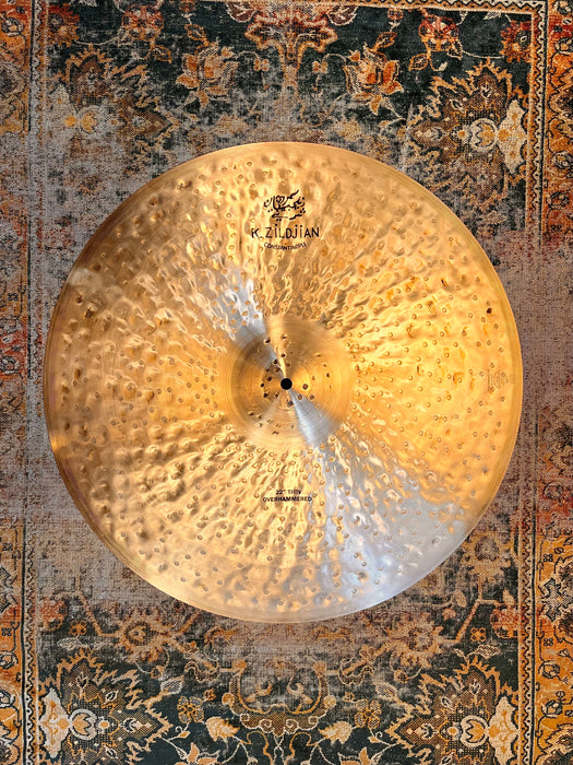 Zildjian K CONSTANTINOPLE OVERHAMMERED THIN 22” Ride 2148 g IMMACULATE Light Airy! Crashable
