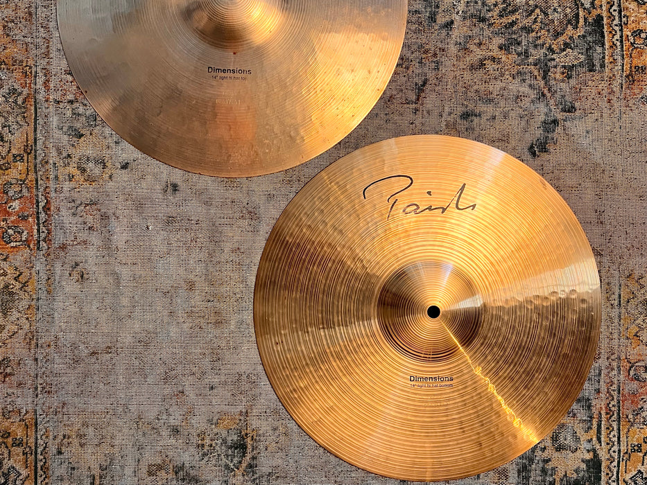 DISCONTINUED Paiste Dimensions LIGHT Hihats 14” 840 997 g THIN CLEAN AND SEMI-DARK!