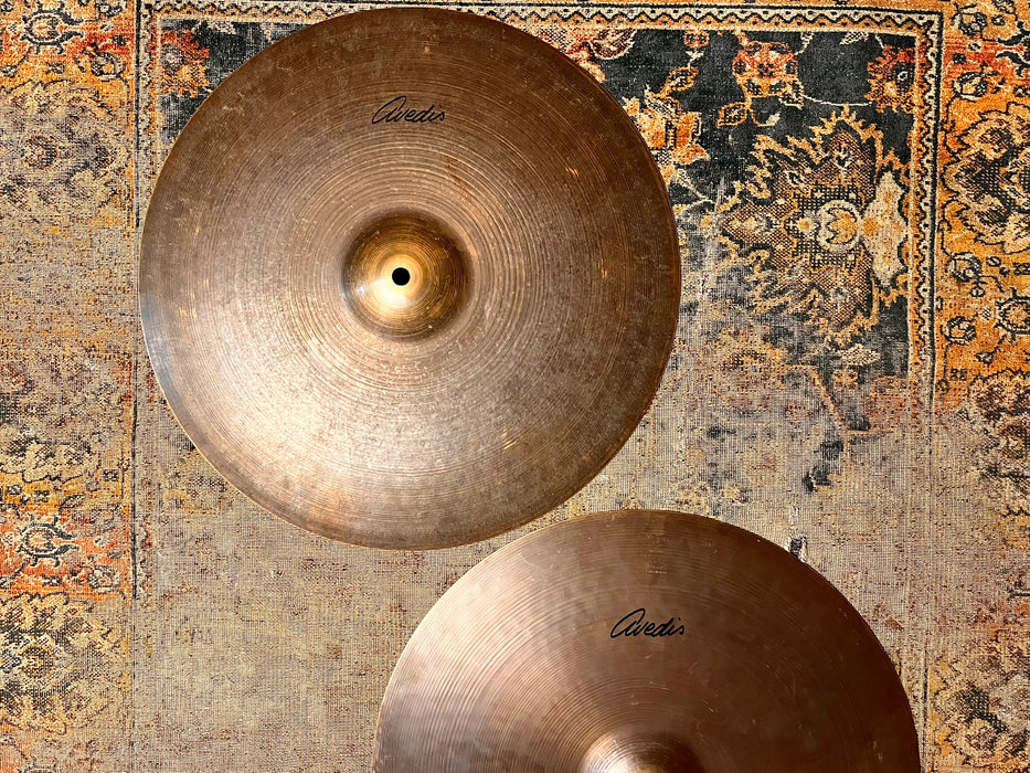 Zildjian AVEDIS Series 16” Hihats DISCONTINUED Ultra Smooth! 1238 1602 g MASSIVE Beauties