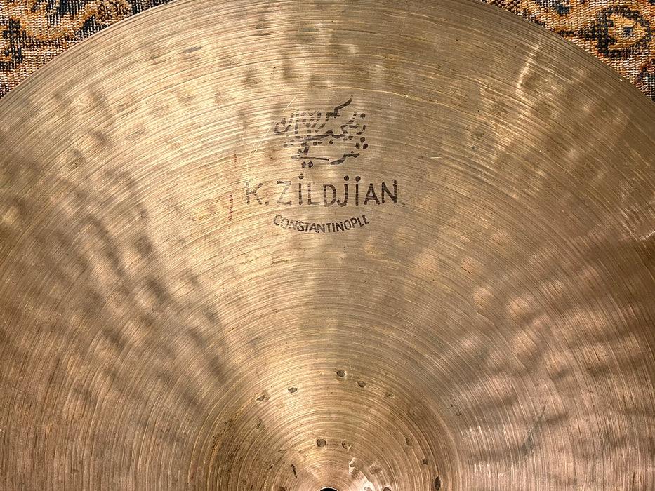 23 YR OLD DRY ORIGINAL Zildjian K CONSTANTINOPLE Medium Ride 20” 2124 g