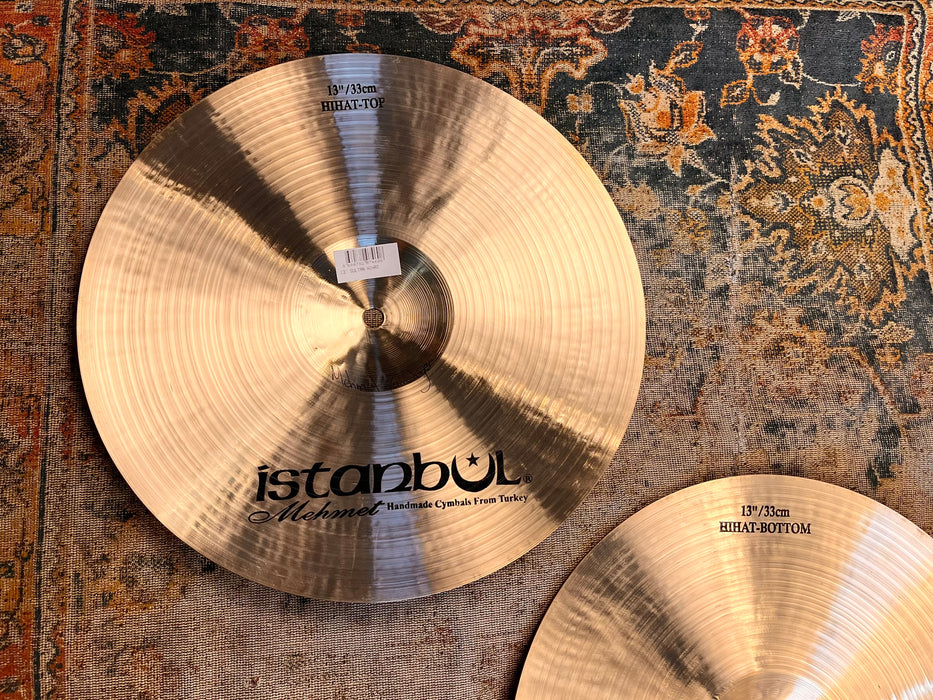 Rare Crisp ISTANBUL Mehmet  SULTAN Hihats 13” 896 1010 g PERFECT! TIGHT But Dark! Hand Hammered!
