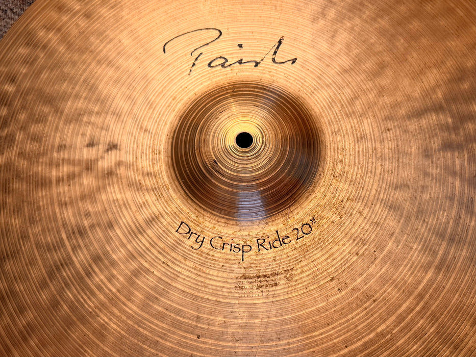 Discontinued PAISTE SIGNATURE DRY CRISP Ride 20” Dark, Clean, And Controlled! 2382 g