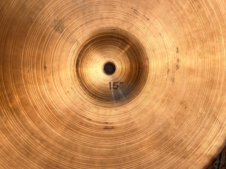 Rare Vintage 1978 Paiste 2002 15” Heavy ROCK Hihats 1178 1294 g AVH MOON! From 1st Decade