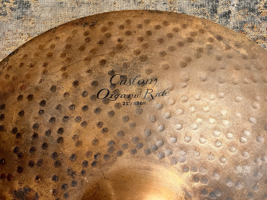 Zildjian K CUSTOM ORGANIC Ride 21” VERY THIN DRY 2340 g RAW TOP & BRILLIANT UNDERSIDE! Why Pay $540?