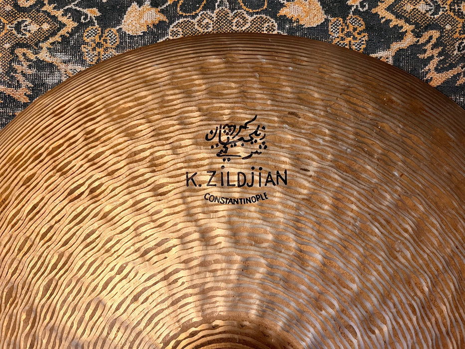 Zildjian K CONSTANTINOPLE HI BELL DRY RIDE 22” 2610 g RARE WIDE LATHE K Cons! DRY Aged 20 Years!
