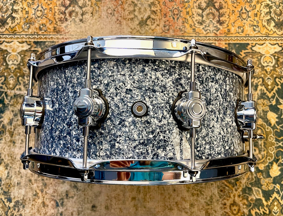 Limited Edition DW BLUE GRANITE HVLT Design Series 6” X 14” SNARE Drum USA All Maple Shell MINT!