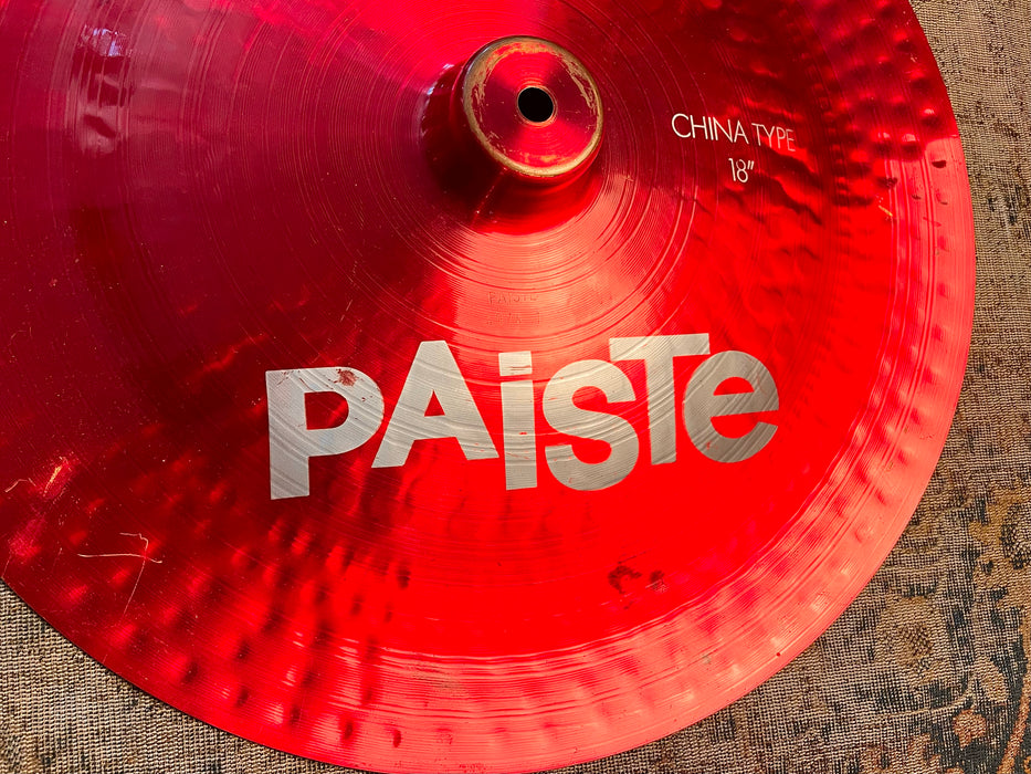 THE ORIGINAL Vintage PAISTE COLORSOUND 5 China Type 18” DEEP CRIMSON RED! 1270 g